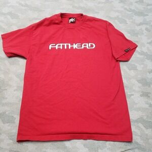 Vintage Fathead Shirt Mens Large Red Short Sleeve Skater Y2k